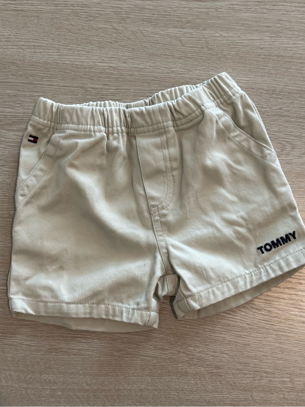 Tommy Hilfiger Cream Kids Logo Cotton Shorts